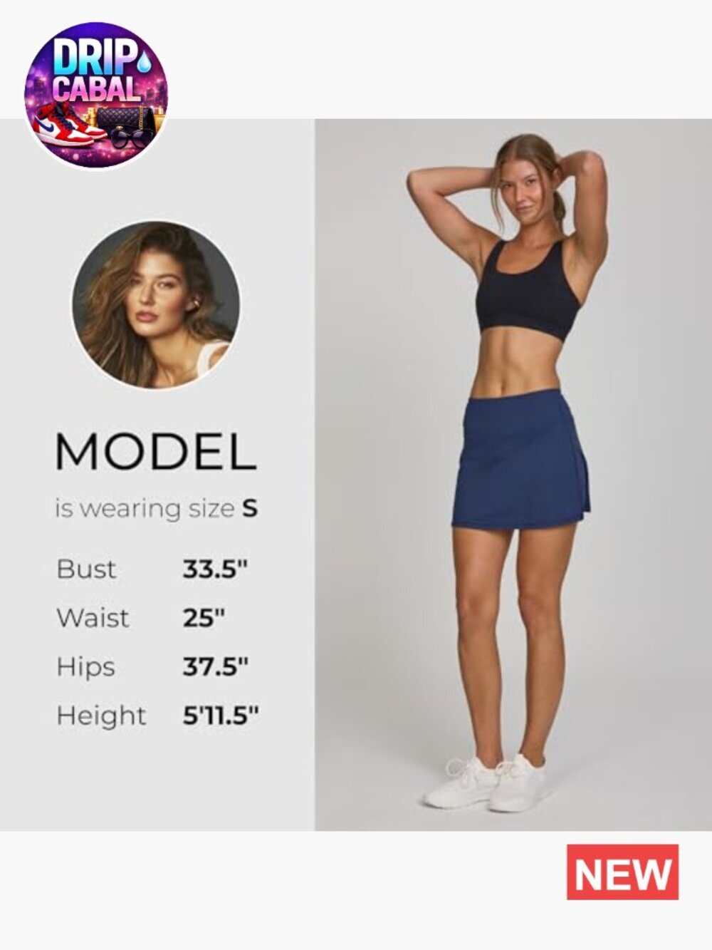 Women's Athletic Skort with Built-in Shorts and Deep Pocket - Picture 7 of 7